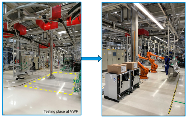 Robots have been installed at Volkswagen Poznan Plant
